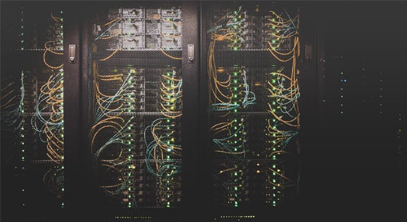 Network server rack.